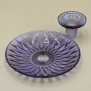 Vintage purple plate and cup, Mardi Gras